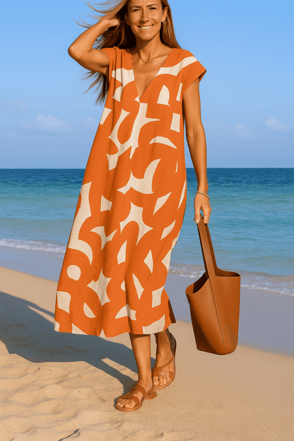 Eva™ | Flowing dress with V-neck