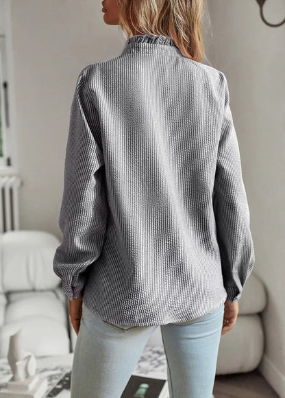 Aurora | Ruffled Button-Up Blouse